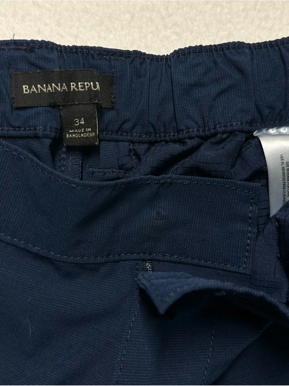 Banana Republic Men's Dark Navy Flat Front Chino Shorts | 9” Inseam